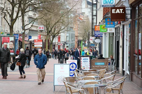 New Street, Birmingham, Storbritannien - Stock-foto