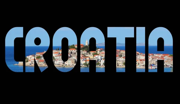 Kroatien text tecken — Stockfoto