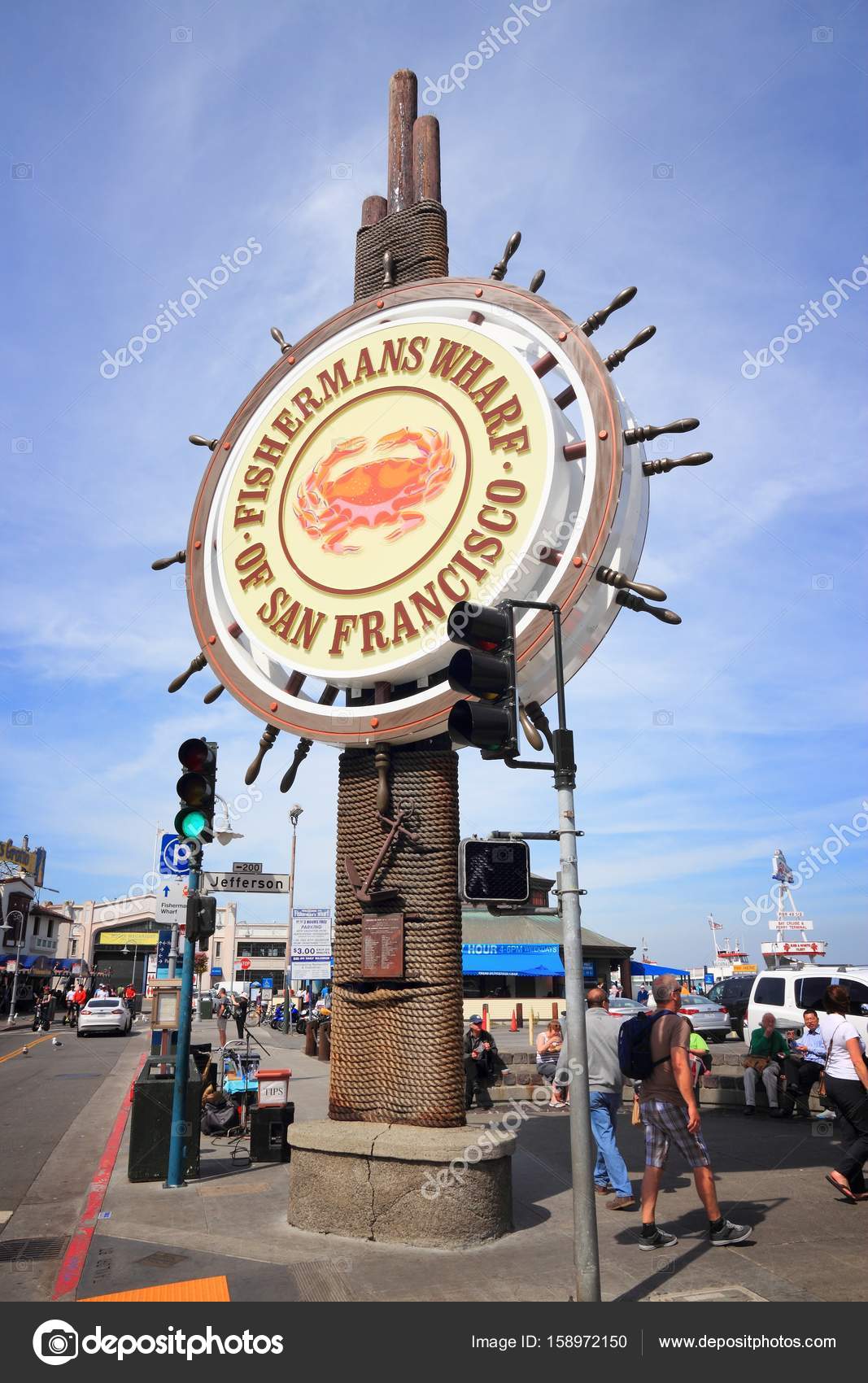 Pier 39 at Fisherman`s Wharf in San Francisco Editorial Stock