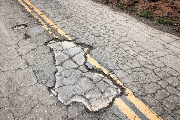 道路の損傷、アメリカ合衆国 — ストック写真