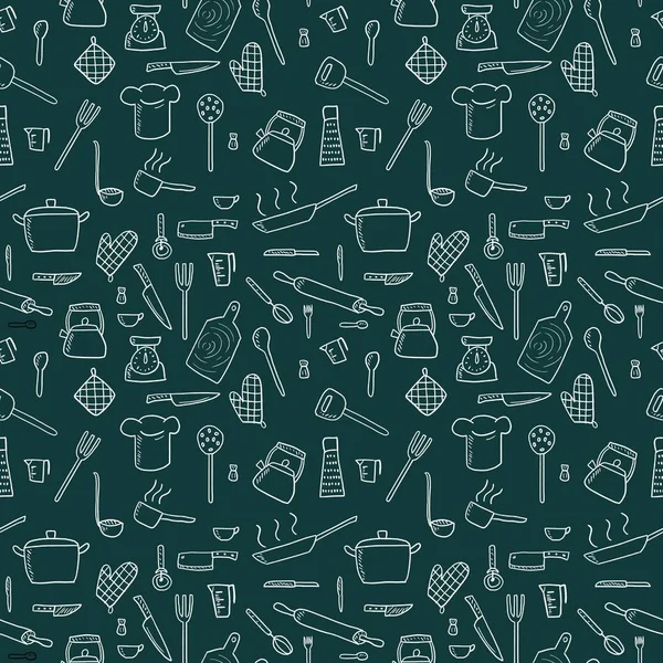 Fondo de cocina - ilustración vectorial — Archivo Imágenes Vectoriales