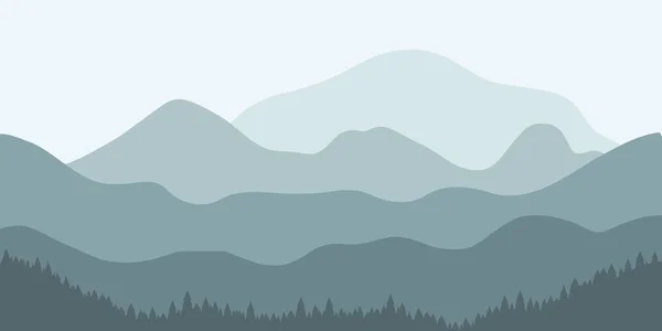 Góry krajobraz - ilustracja wektorowa — Wektor stockowy