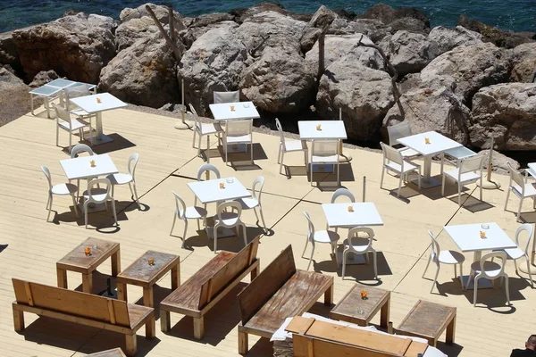 Seaside restaurant - Apulië, Italië — Stockfoto