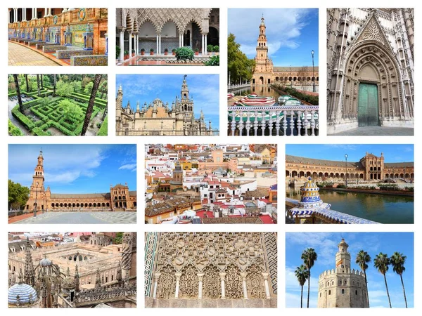 Conjunto collage Sevilla — Foto de Stock