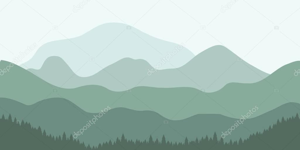 Vector mountains - vector graphics