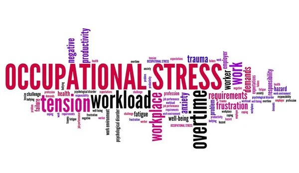 Stress professionnel - nuage de mots — Photo