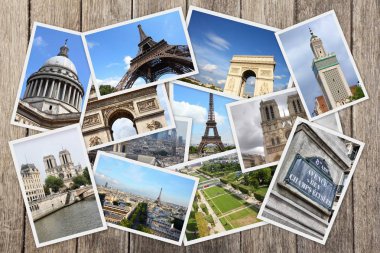 Paris postcard collage clipart