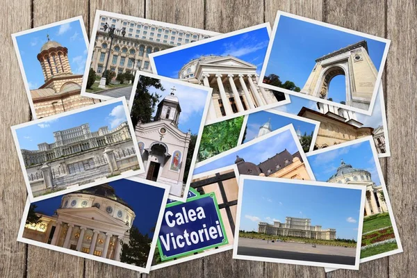 Bucharest, Roemenië - fotocollage — Stockfoto