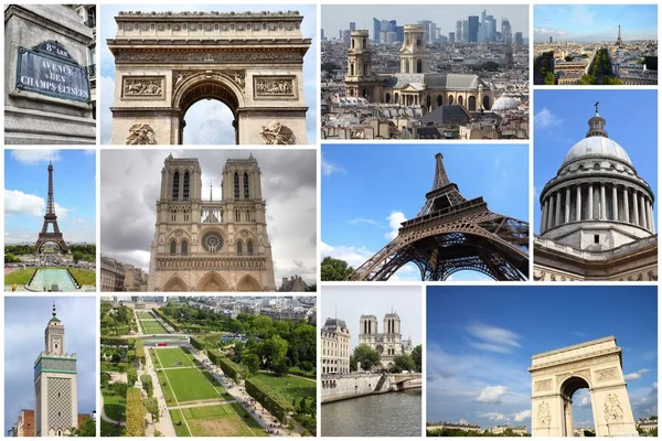 Collage da cartolina di Parigi — Foto Stock