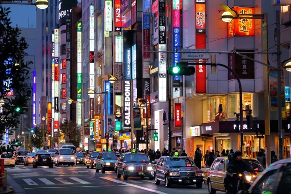 Noite Tóquio cidade — Fotografia de Stock