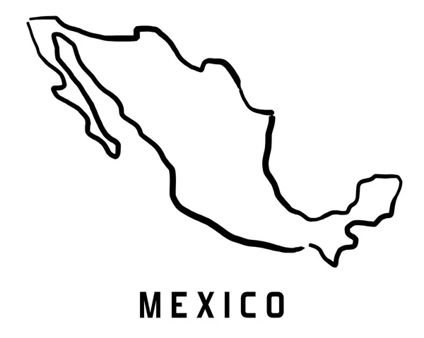 Meksika harita anahat — Stok Vektör