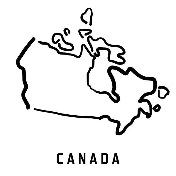 加拿大地图轮廓 — 图库矢量图片