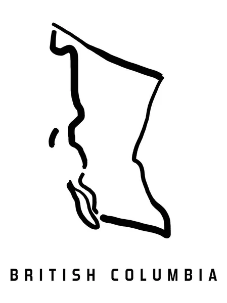 Mapa British columbia — Wektor stockowy