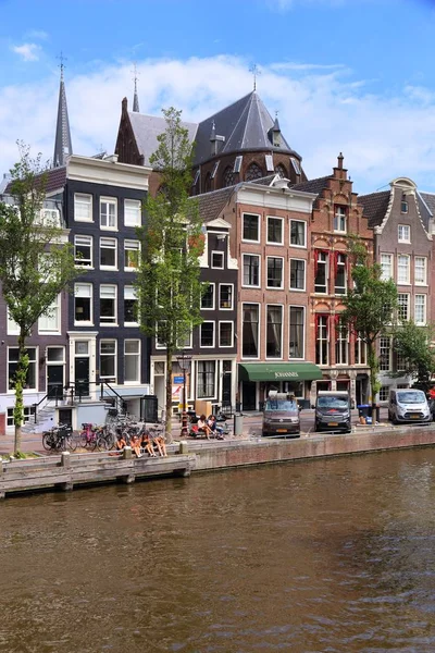 オランダ アムステルダムの運河 — ストック写真