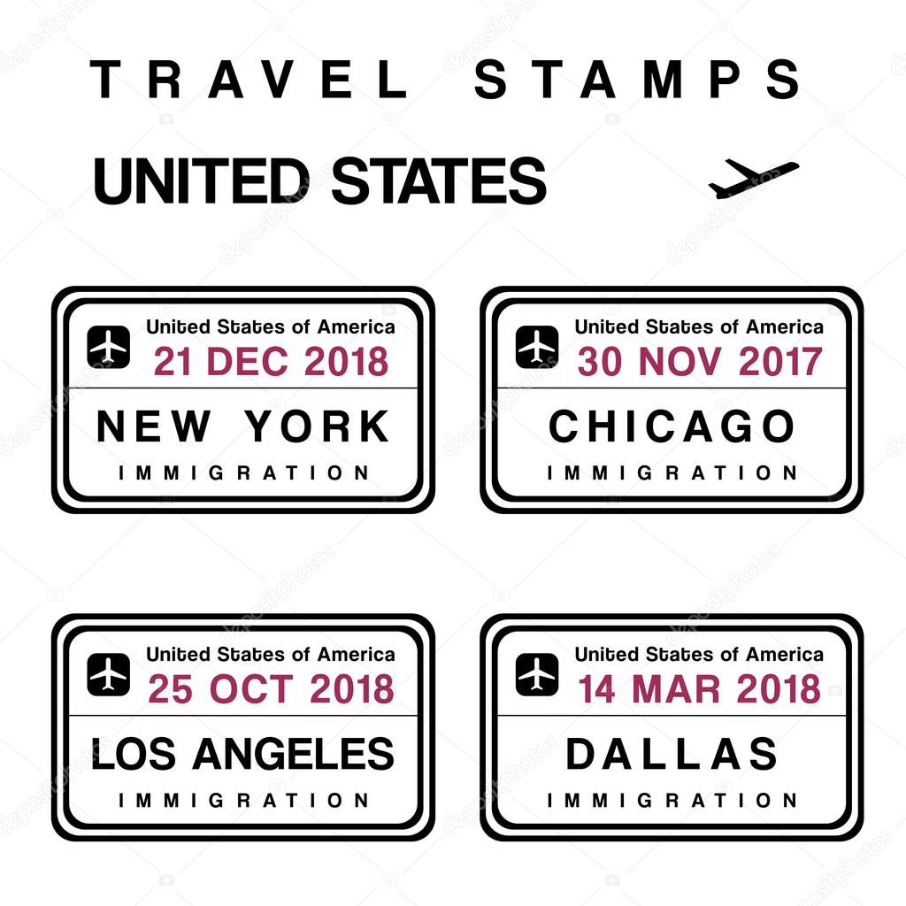 United States passport stamps