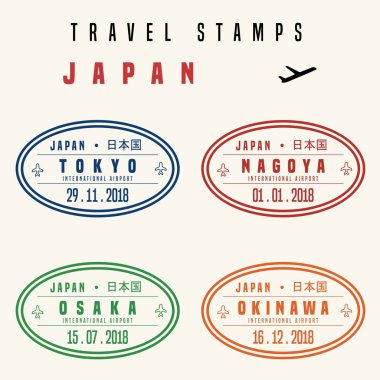 Japonya seyahat pullar