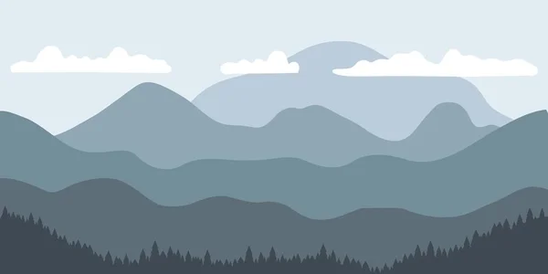 Sfondo di montagna - illustrazione vettoriale — Vettoriale Stock