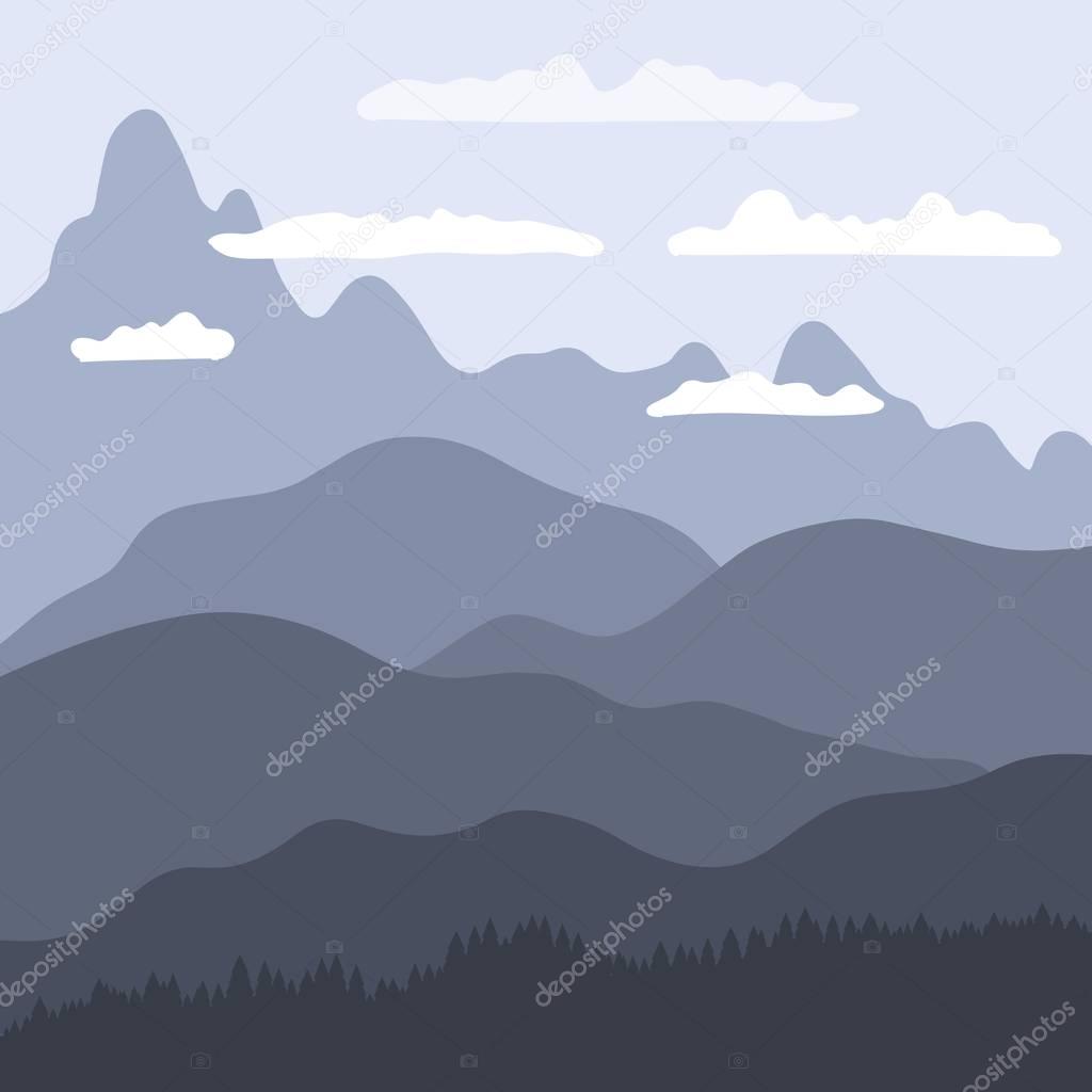 Mountains vector graphics