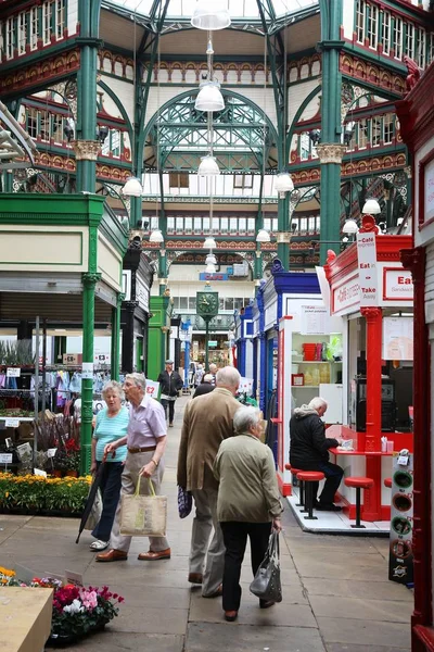 Mercado de Leeds Kirkgate — Foto de Stock
