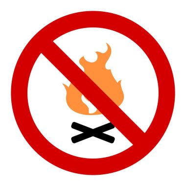 No fires - vector illustration clipart