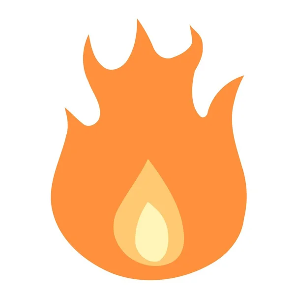 Icono de fuego simple — Vector de stock