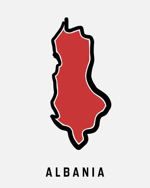 Mapa da Albânia — Vetor de Stock