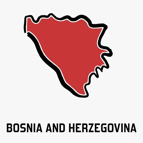 Bosnia simple map — Stock Vector