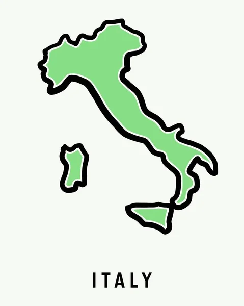 Italy outline map — Stock Vector