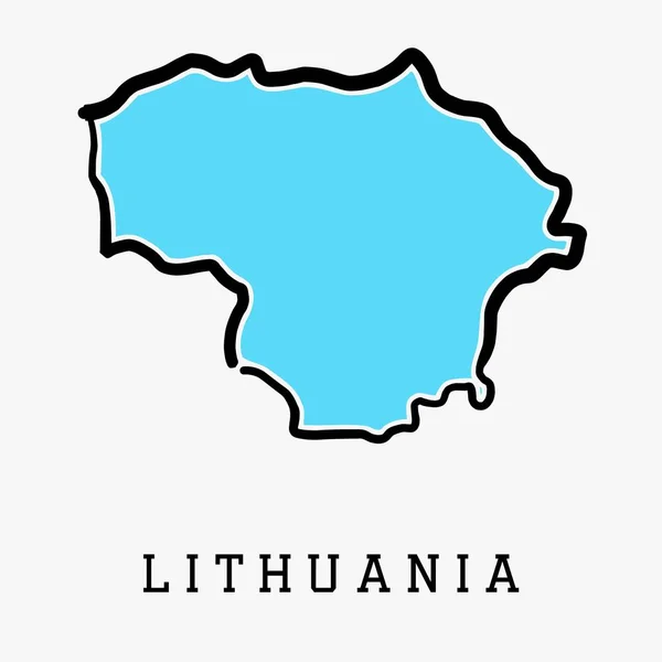 Lituania mapa simple — Vector de stock