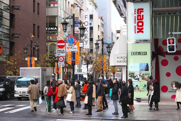 Ginza, rua de Tóquio — Fotografia de Stock