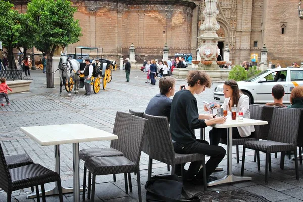 스페인에 있는 카페 — 스톡 사진