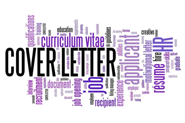 Cover letter - word cloud — Stock Photo, Image