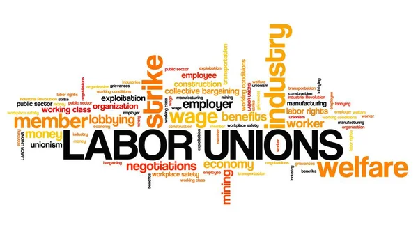 Labor unions - word cloud — Stock Photo, Image