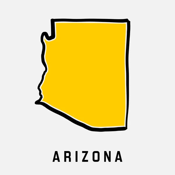 Esboço do mapa Arizona — Vetor de Stock