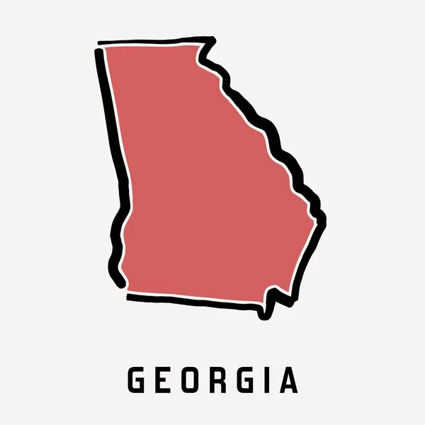 Georgia map outline — Stock Vector