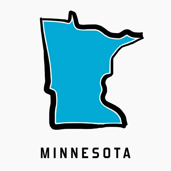 Minnesota mapa esboço — Vetor de Stock