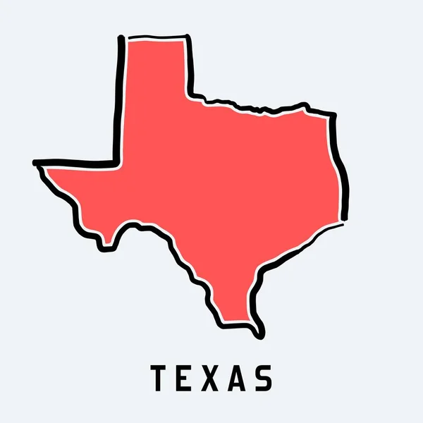 Texas carte aperçu — Image vectorielle