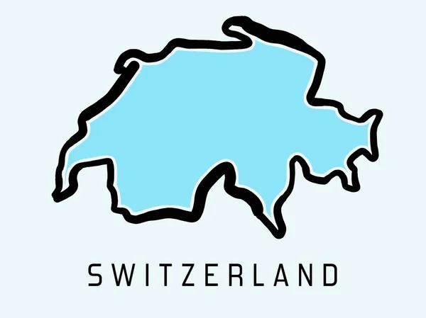 Ελβετία χάρτη περίγραμμα — Διανυσματικό Αρχείο
