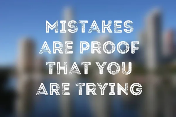 Chyby - motivační plakát — Stock fotografie
