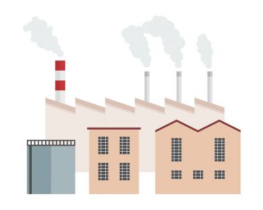 Üretim tesisi - vektör çizim