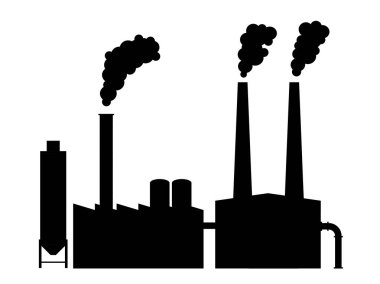 Fabrika vektör siluet