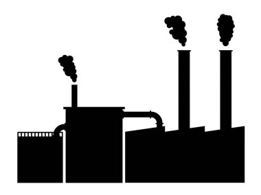 Fabrika vektör siluet
