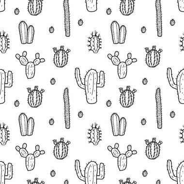 Kaktüs sorunsuz doodle