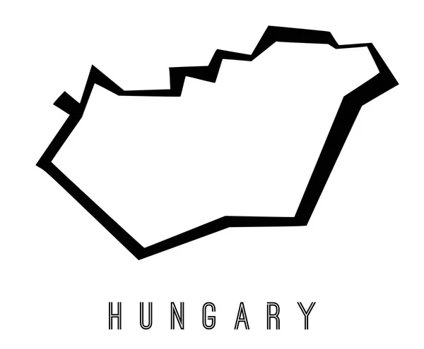 헝가리 로고 지도 — 스톡 벡터