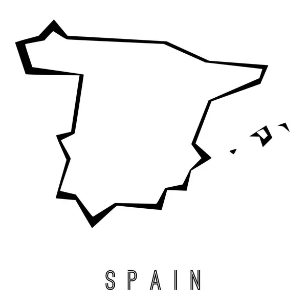 Spanien geometrische Karte — Stockvektor