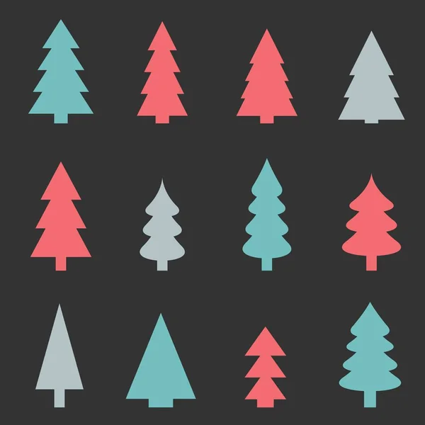 Weihnachtsbäume - Vektorgrafik — Stockvektor