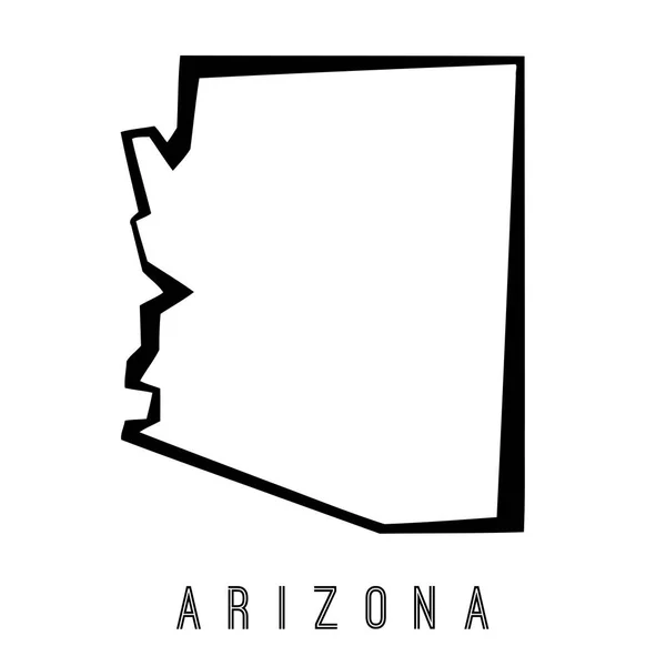 Mapa geométrico do Arizona — Vetor de Stock
