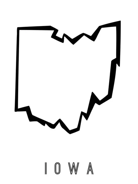 Mapa geométrico de Iowa — Vetor de Stock