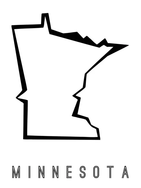 Minnesota geometrische Karte — Stockvektor