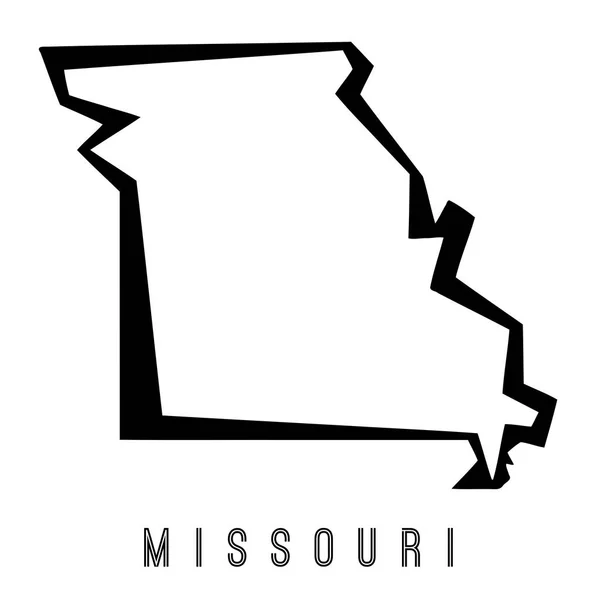 Geometrische Landkarte von Missouri — Stockvektor